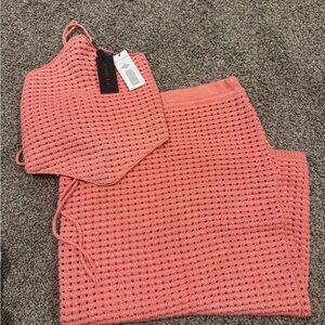 Gianni Bini Coral Crochet Two-Piece Set